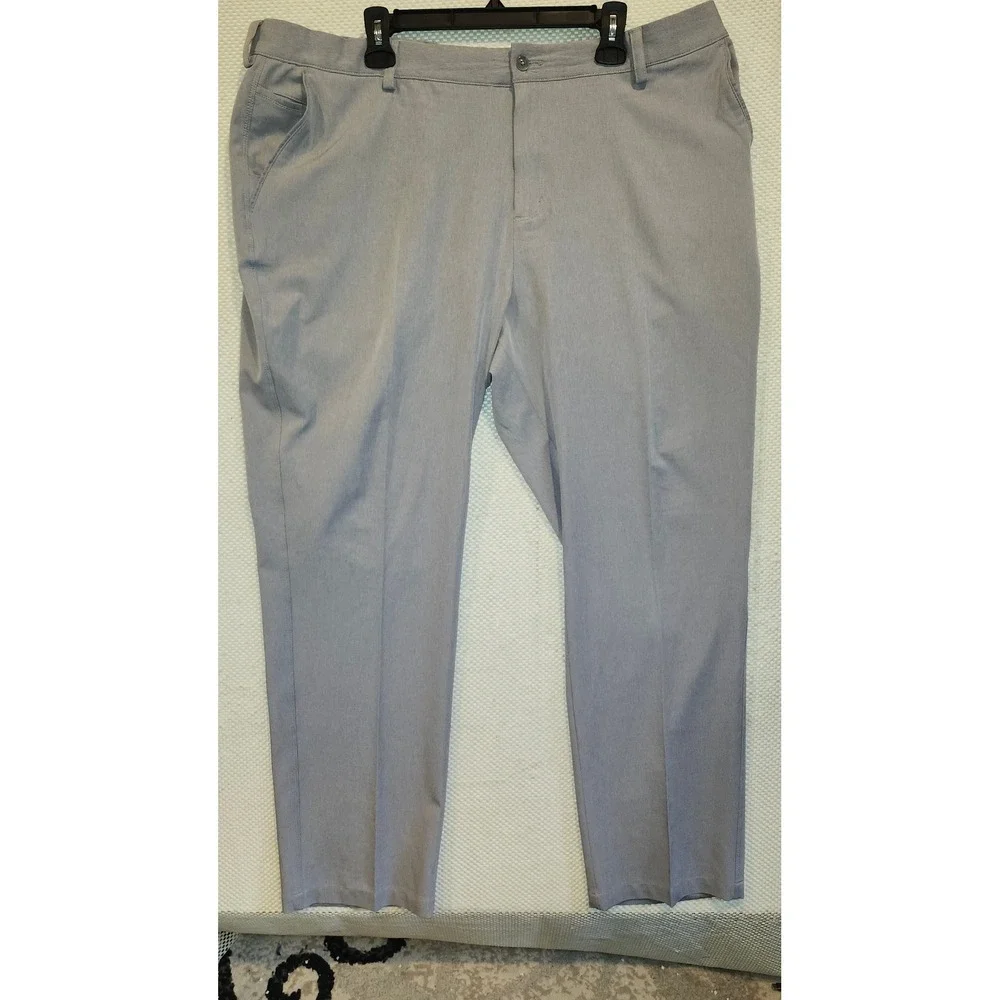 Greg Norman Mens Gray Flat Front‎ Golf Pants Stretch Trousers 42x31 RN128492